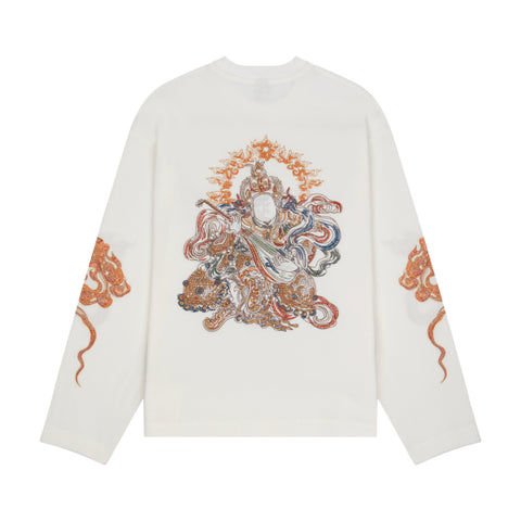 "thangka" waffle Longsleeve off white