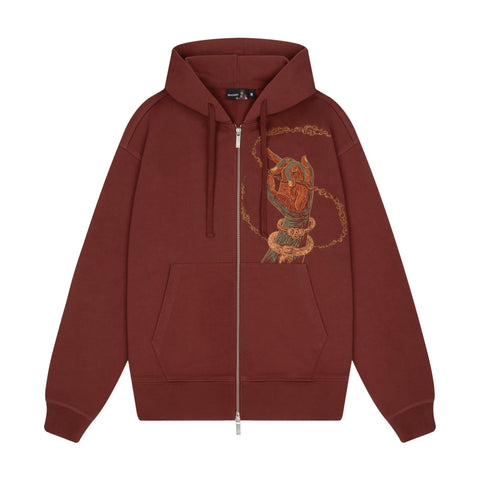 "thangka" Zip Up burgundy