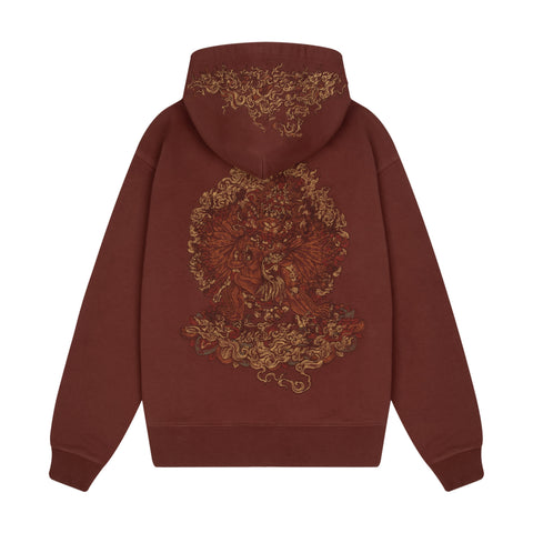 "thangka" Zip Up burgundy