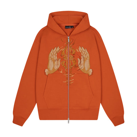 "thangka" Zip Up orange