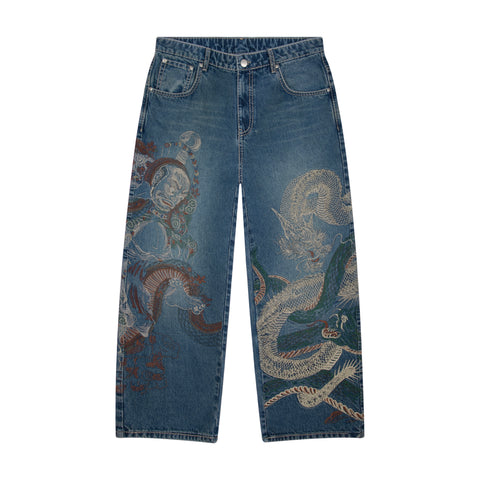 "thangka" indigo Denim