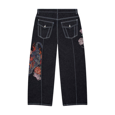 "thangka" indigo raw Denim 03