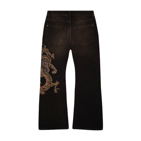 "thangka" brown bootcut Denim
