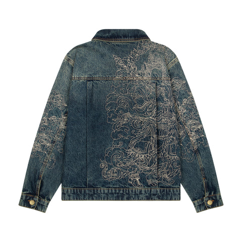 "thangka" denim Jacket indigo