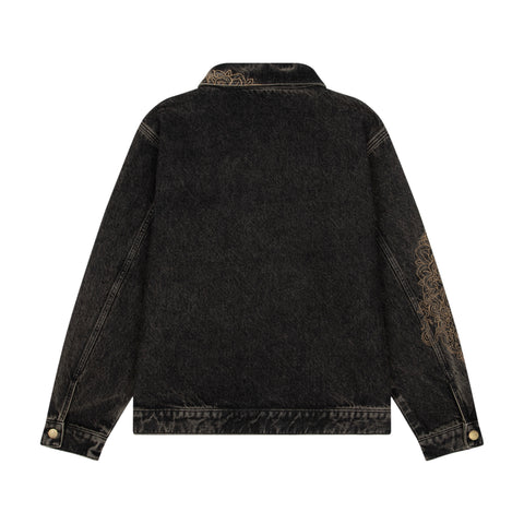 "thangka" denim Jacket black