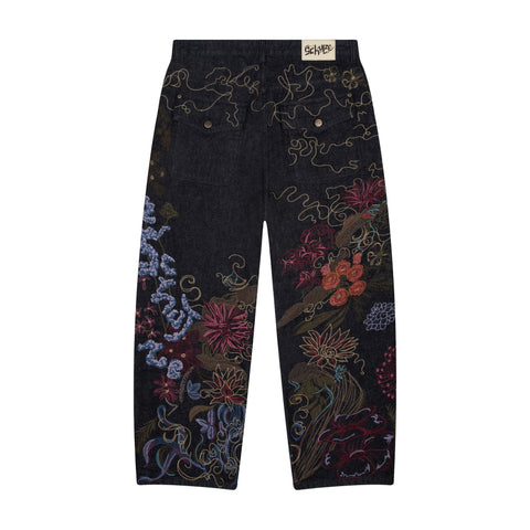 "thangka" indigo raw Denim 01