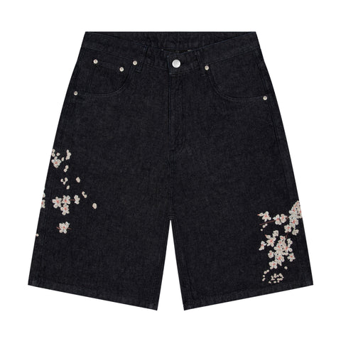 "yakuza" indigo raw Jorts 02
