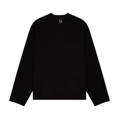 "blossom" waffle Longsleeve black