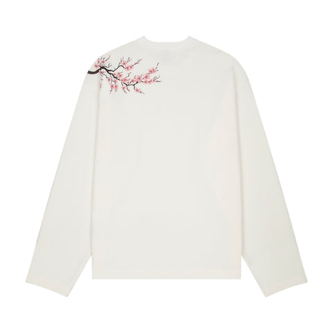 "blossom" waffle Longsleeve off white