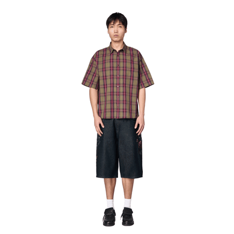 "yakuza" Shirt plaid green