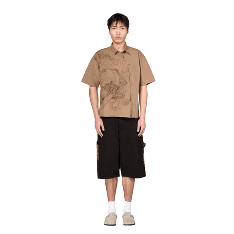 "yakuza" Shirt brown