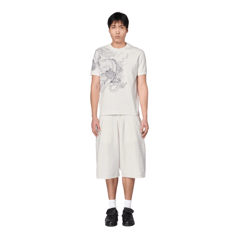 "yakuza" ribbed T Shirt off white