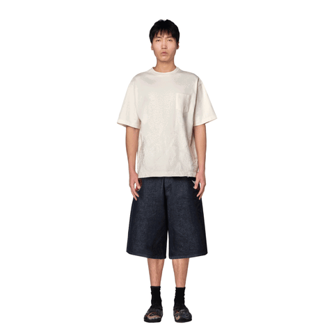 "shibuya" indigo raw Jorts 01