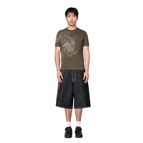 "yakuza" indigo raw Jorts 03
