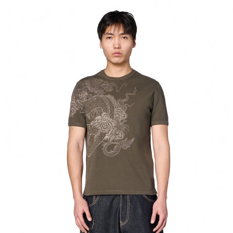 "yakuza" ribbed T Shirt anthracite