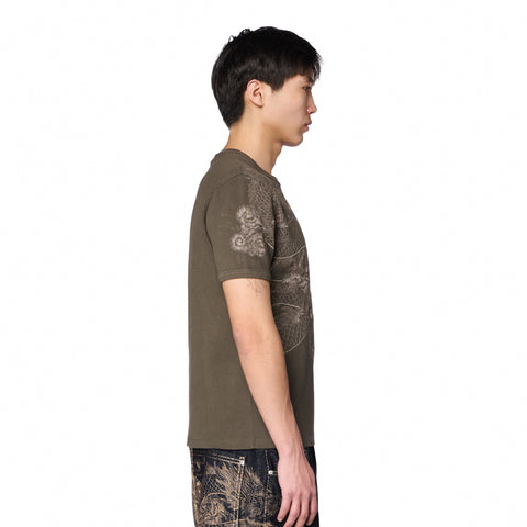 "yakuza" ribbed T Shirt anthracite