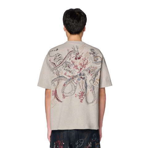 "yakuza" T Shirt grey melange