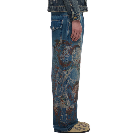 "thangka" indigo Denim