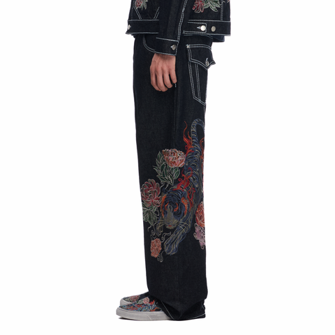 "thangka" indigo raw Denim 03