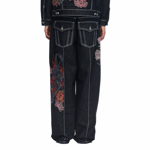 "thangka" indigo raw Denim 03