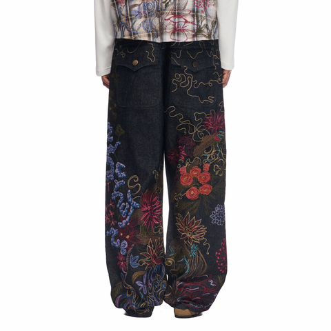 "thangka" indigo raw Denim 01