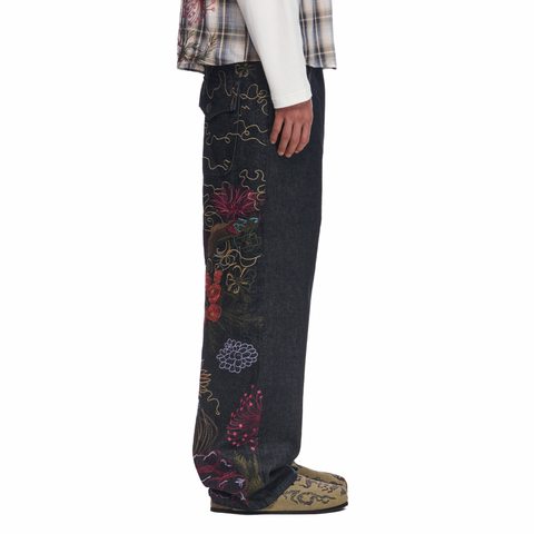 "thangka" indigo raw Denim 01