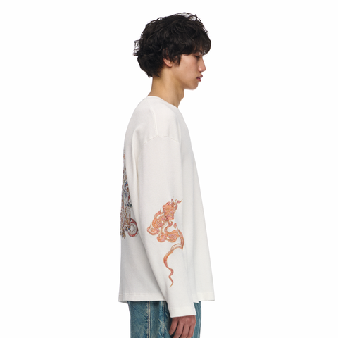 "thangka" waffle Longsleeve off white