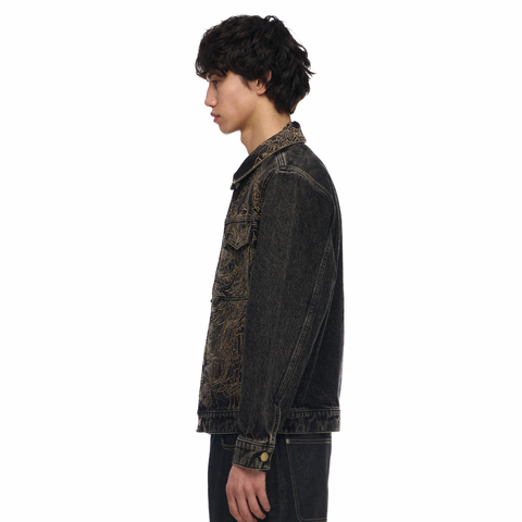 "thangka" denim Jacket black