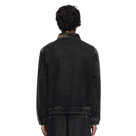 "thangka" denim Jacket black