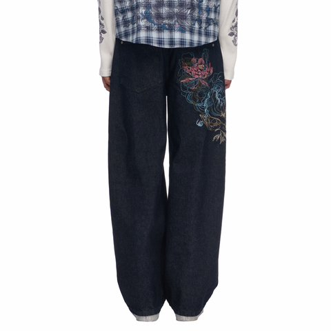 "thangka" indigo raw Denim 02