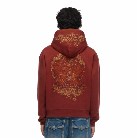 "thangka" Zip Up burgundy