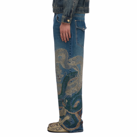 "thangka" indigo Denim