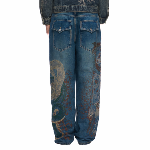 "thangka" indigo Denim