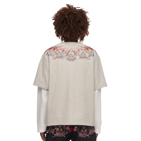 "thangka" layered Longsleeve grey melange