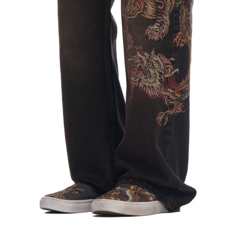 "thangka" canvas slip-ons