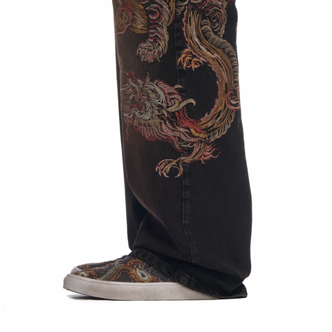 "thangka" canvas slip-ons