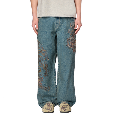 "thangka" light blue Denim 03