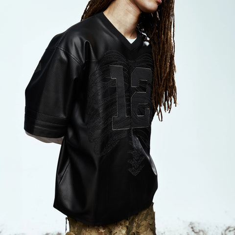 "after us" leather Jersey black