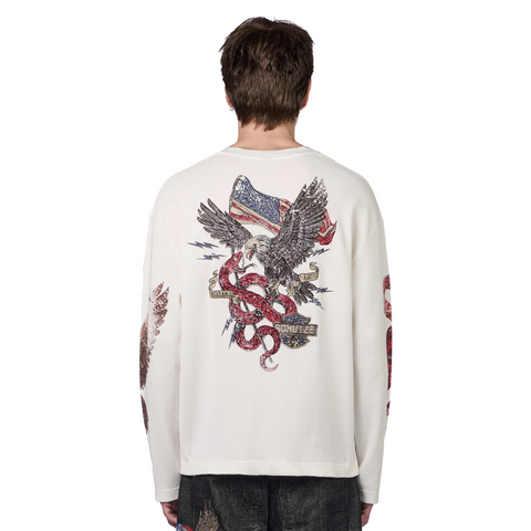 "hellboy" waffle Longsleeve off white