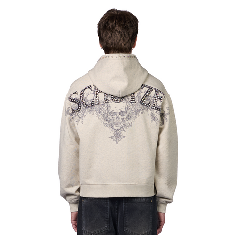 "hellboy" Zip Up grey melange