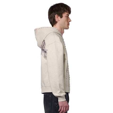 "hellboy" Zip Up grey melange