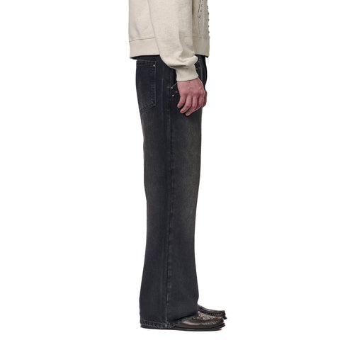 "hellboy" brown washed bootcut Denim