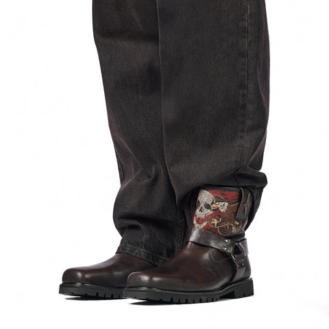 "hellboy" Biker boots brown