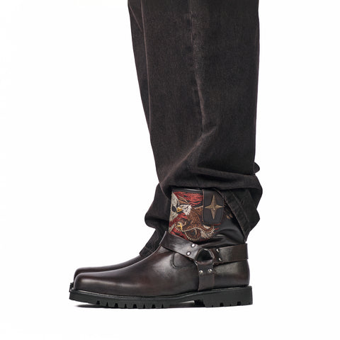 "hellboy" Biker boots brown