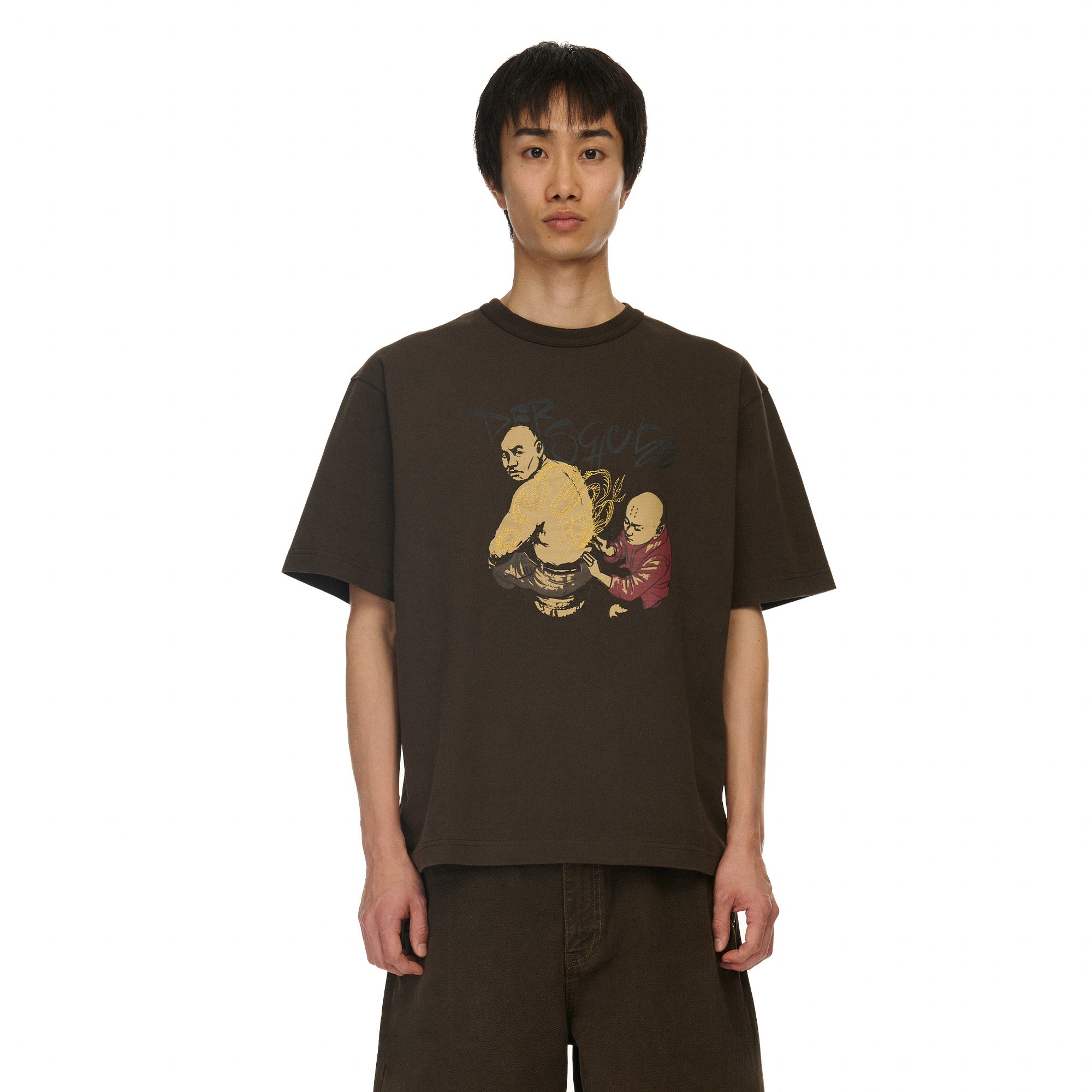 Yakuza Maglietta Uomo Beasts Oversize - Cotone Di Qualità Con Stampa Vintage - Taglie Regolari