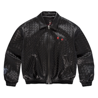 "dice" 3d woven leather Jacket