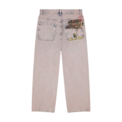 "lotus" denim faded rose