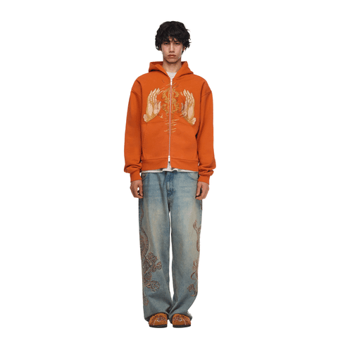 "thangka" Zip Up orange
