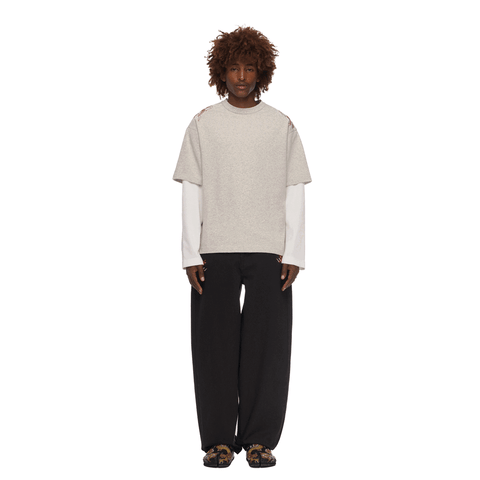 "thangka" layered Longsleeve grey melange