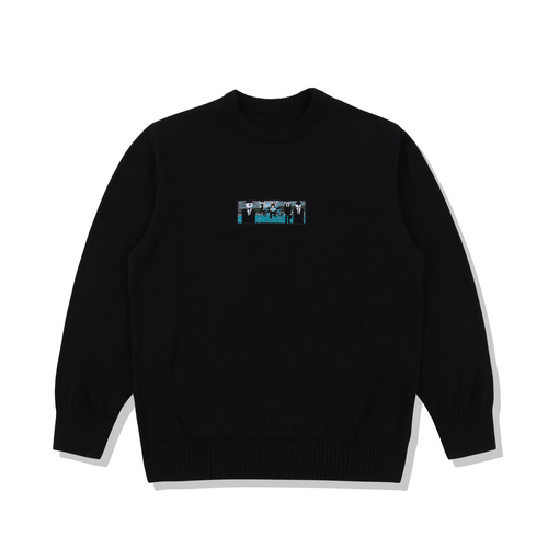 "time traveler v2" knit black oversized